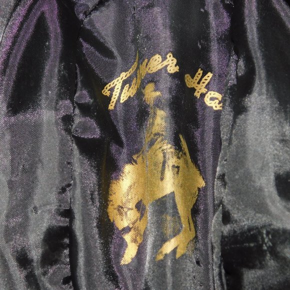 Black Cowboy Hat with Gold Trim - Picture 7 of 10